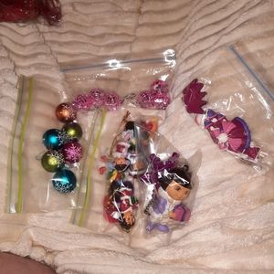 Dora the Explorer vintage ornament and tree topper lot EUC